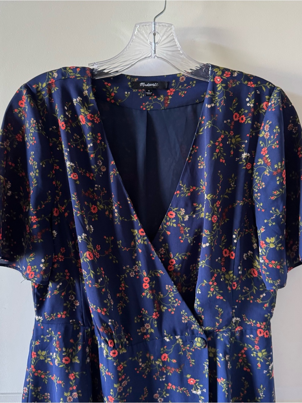 MADEWELL Amaranth Floral Wrap Dress - Picture 2 of 12